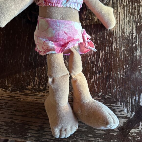 Malia Soft Plush Hawaiian Hula Girl Doll By Island Friends 16" Pink Floral Outfi - Picture 4 of 6